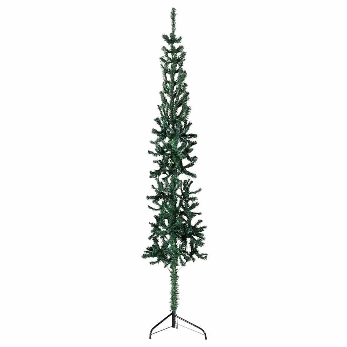 vidaXL Halve Kunstkerstboom 210 cm Groen Met Standaard