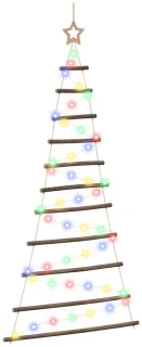 vidaXL hangende kerstboom 150 cm met 80 LED’s, meerkleurig
