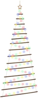vidaXL hangende kerstboom met 130 led's, 210 cm, meerkleurig