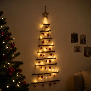 vidaXL hangende kerstboom met ballen 120 cm