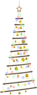 vidaXL hangende kerstboom met ballen 150 cm