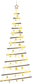 vidaXL hangende kerstboom met ballen 180 cm