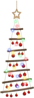 vidaXL hangende kerstboom met ballen 90 cm