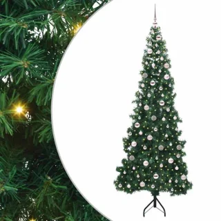 vidaXL Hoek kunstkerstboom, groen, 240 cm