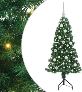 vidaXL hoekkunstkerstboom van PVC en metaal - 120 cm