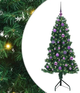 vidaXL hoekkunstkerstboom van PVC en metaal