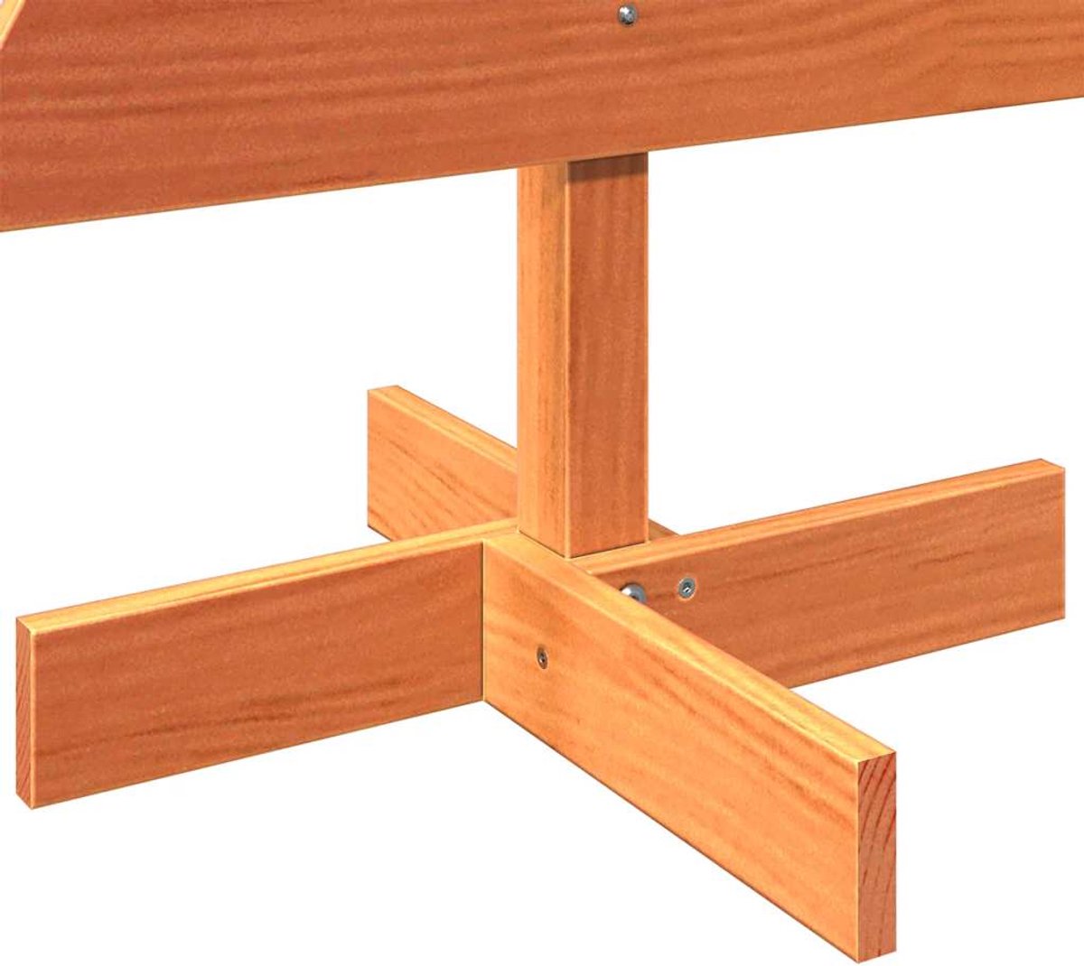 vidaXL Houten Kerstboom 100 cm Massief Grenenhout Wasbruin