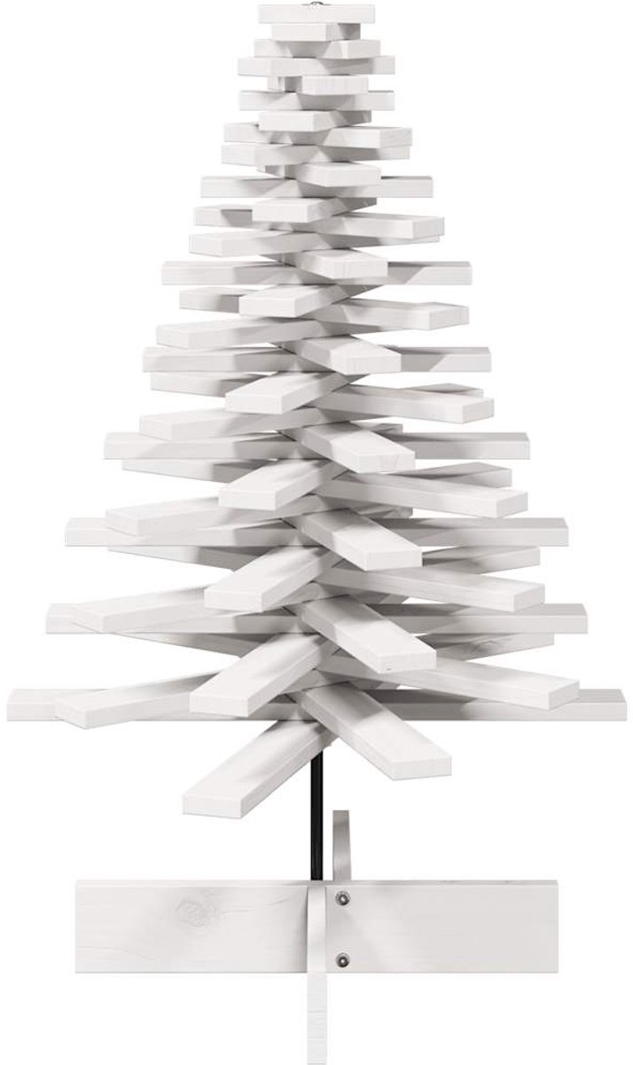 vidaXL Houten Kerstboom 100 cm Massief Grenenhout Wit