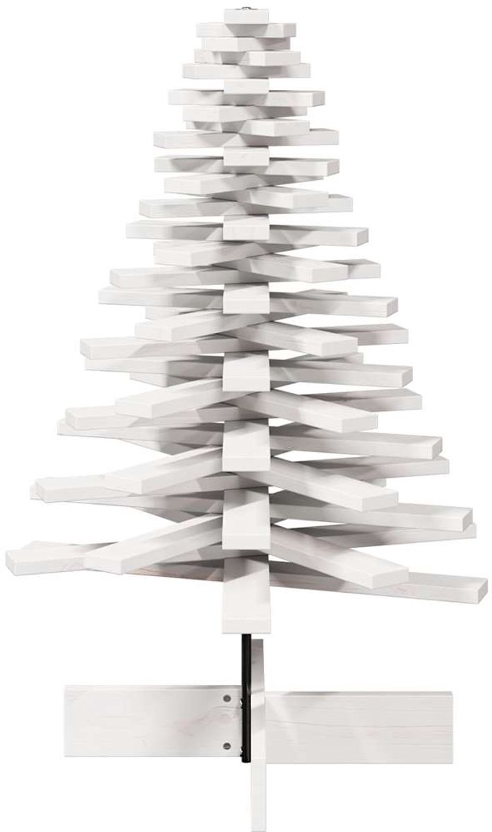 vidaXL Houten Kerstboom 100 cm Massief Grenenhout Wit