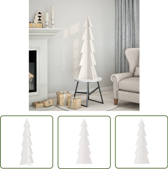 vidaXL Houten Kerstboom 112 cm Wit