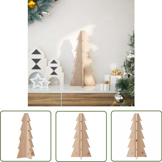vidaXL Houten Kerstboom 49 cm massief grenenhout