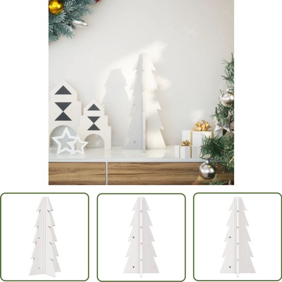vidaXL Houten Kerstboom 49 cm Wit