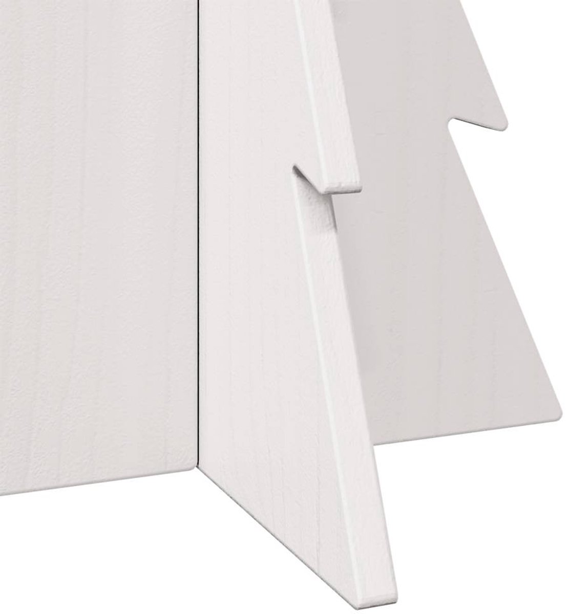 vidaXL Houten Kerstboom 59,5 cm Massief Grenenhout Wit