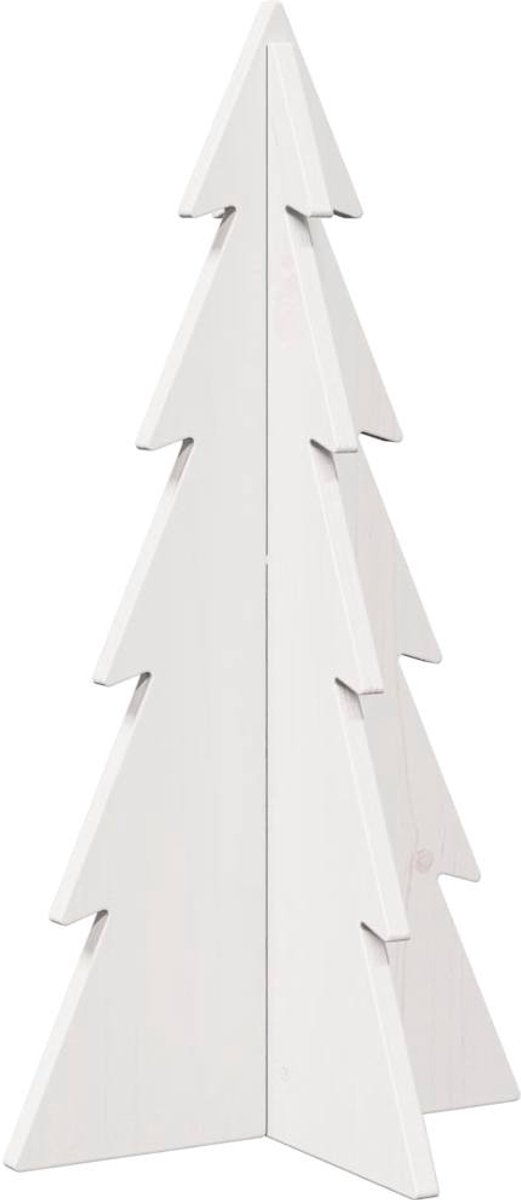 vidaXL Houten Kerstboom 59,5 cm Massief Grenenhout Wit