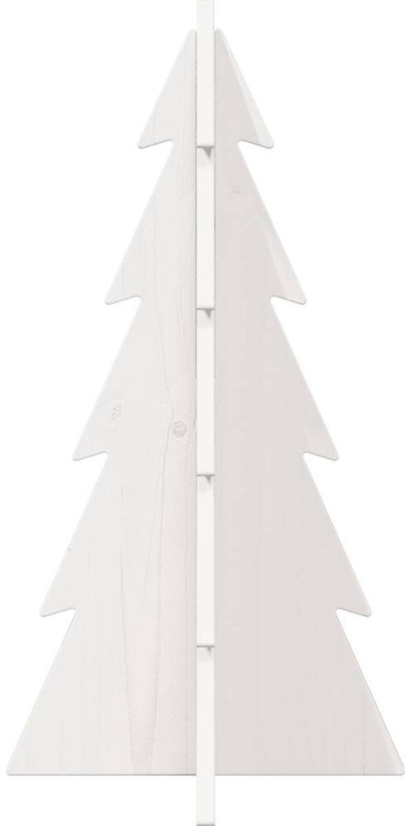 vidaXL Houten Kerstboom 59,5 cm Massief Grenenhout Wit