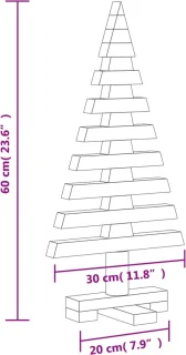 vidaXL Houten kerstboom 60 cm grenenhout