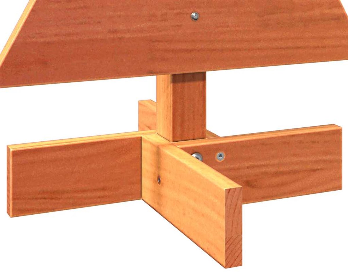 vidaXL houten kerstboom 60 cm massief grenenhout wasbruin