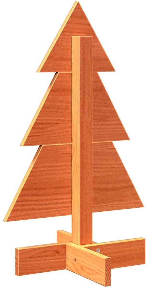 vidaXL houten kerstboom 60 cm massief grenenhout wasbruin