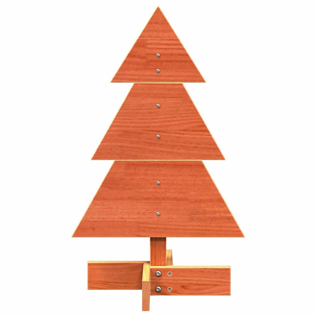 vidaXL houten kerstboom 60 cm massief grenenhout wasbruin