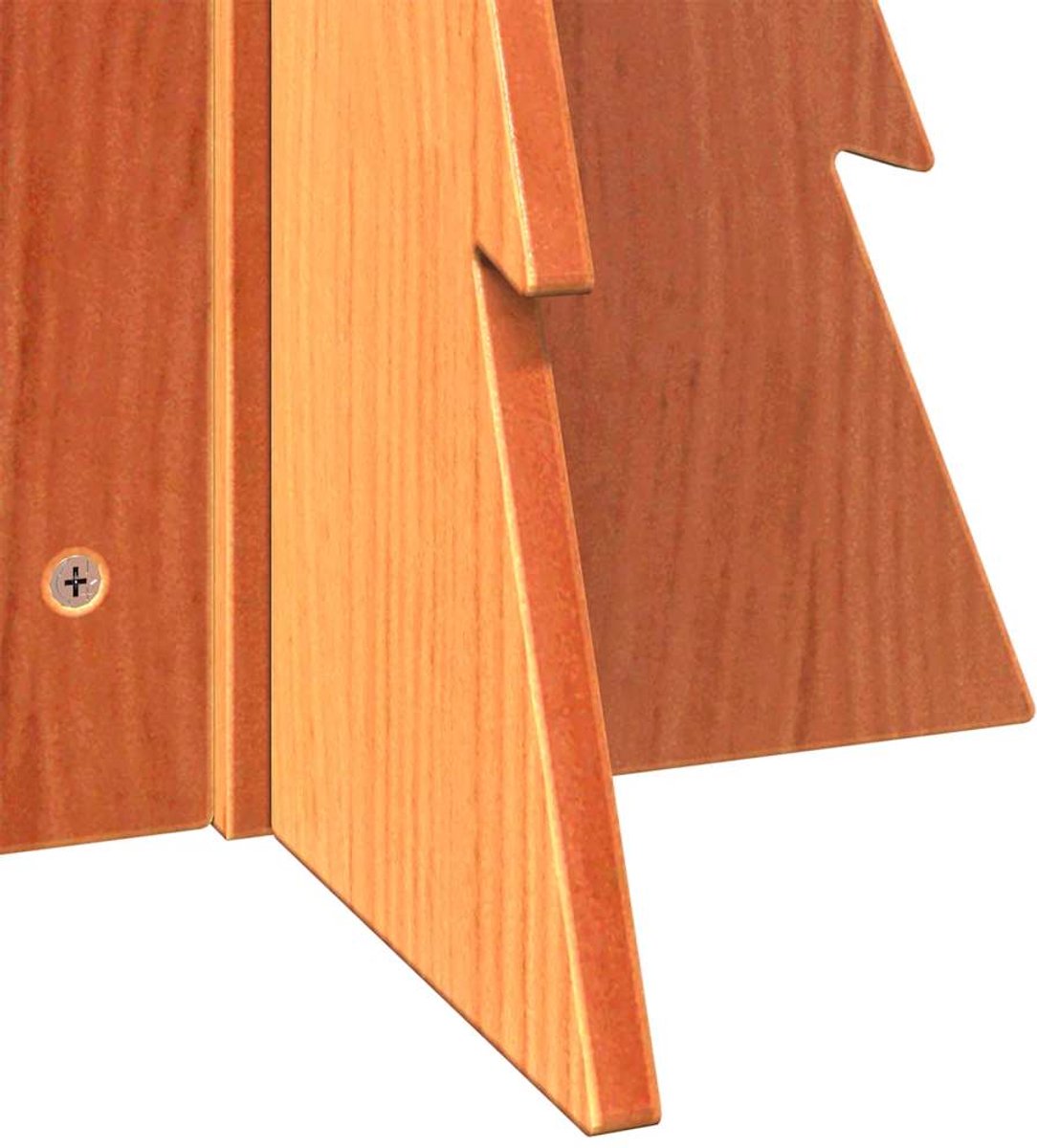 vidaXL Houten Kerstboom 69,5 cm massief grenenhout wasbruin