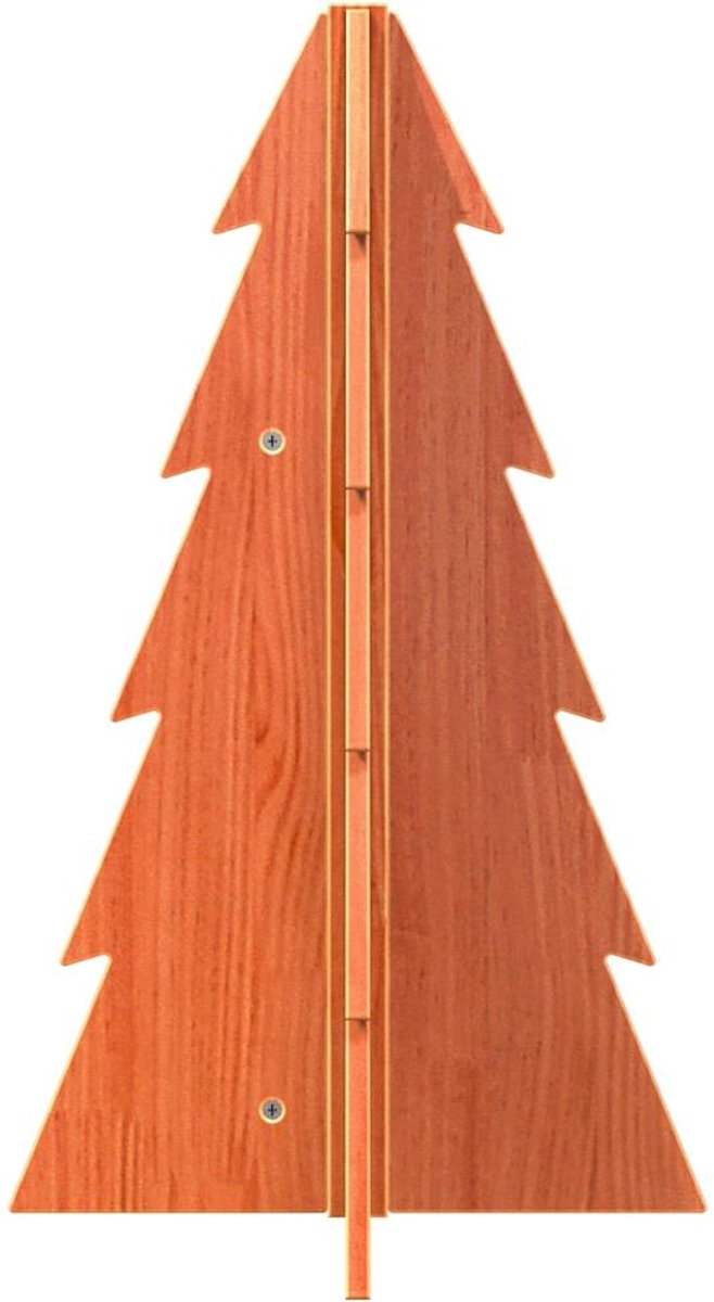 vidaXL Houten Kerstboom 69,5 cm massief grenenhout wasbruin