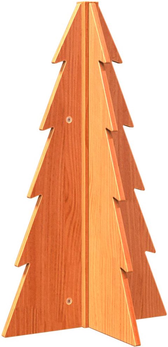 vidaXL Houten Kerstboom 69,5 cm massief grenenhout wasbruin