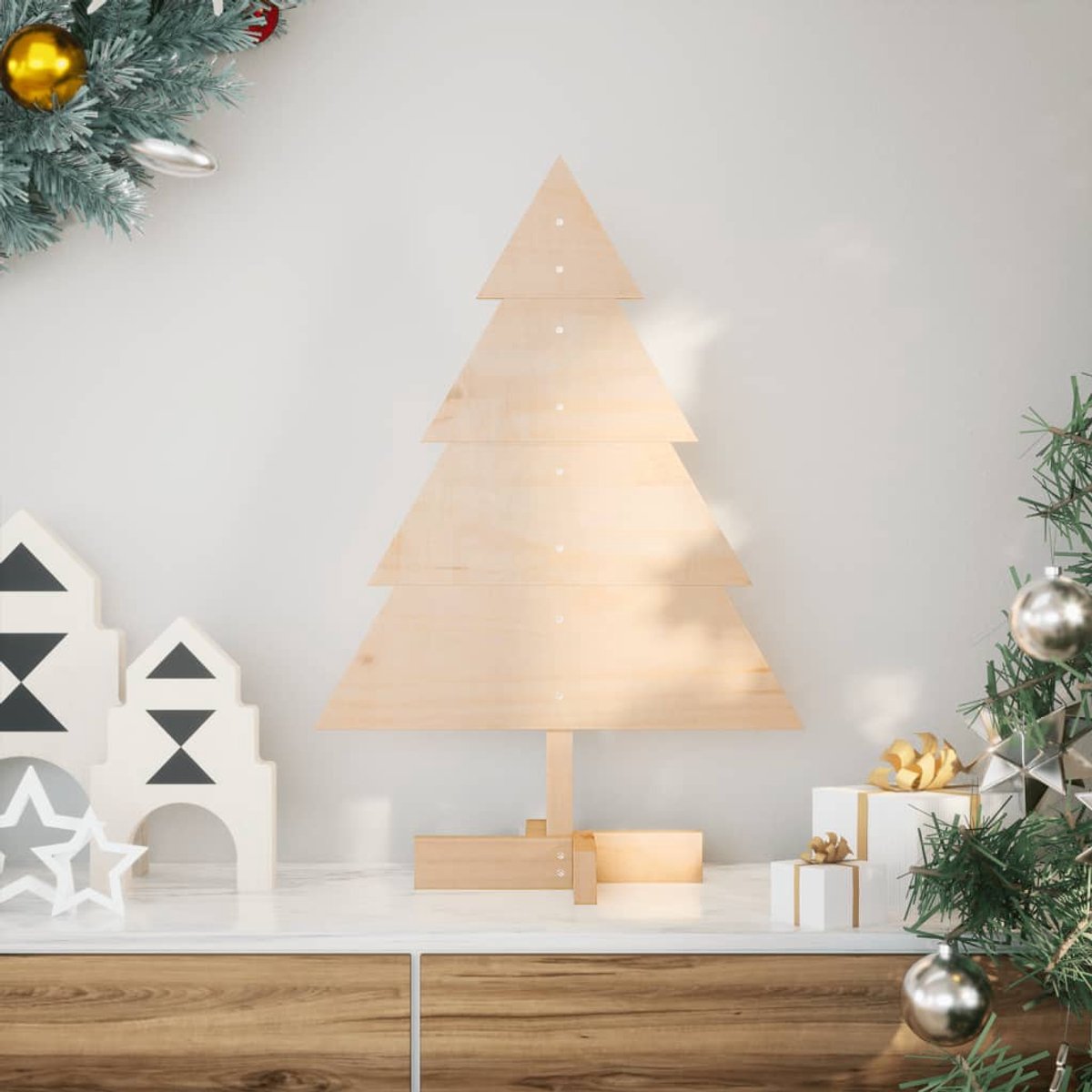 vidaXL Houten Kerstboom 70 cm massief hout