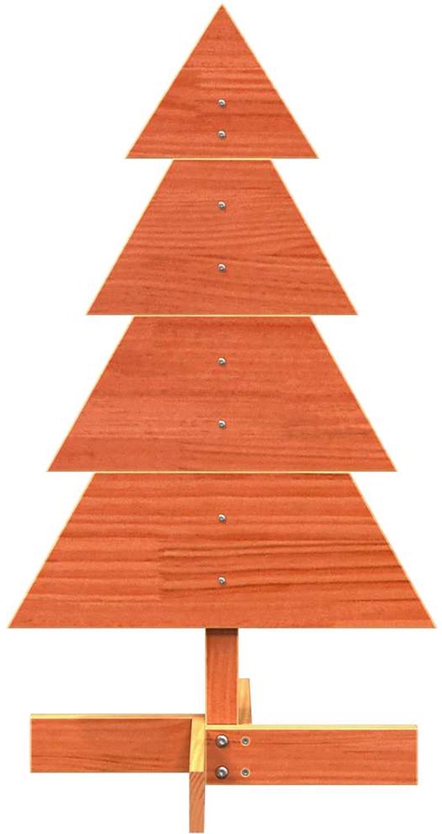 vidaXL Houten Kerstboom 80 cm massief grenenhout wasbruin
