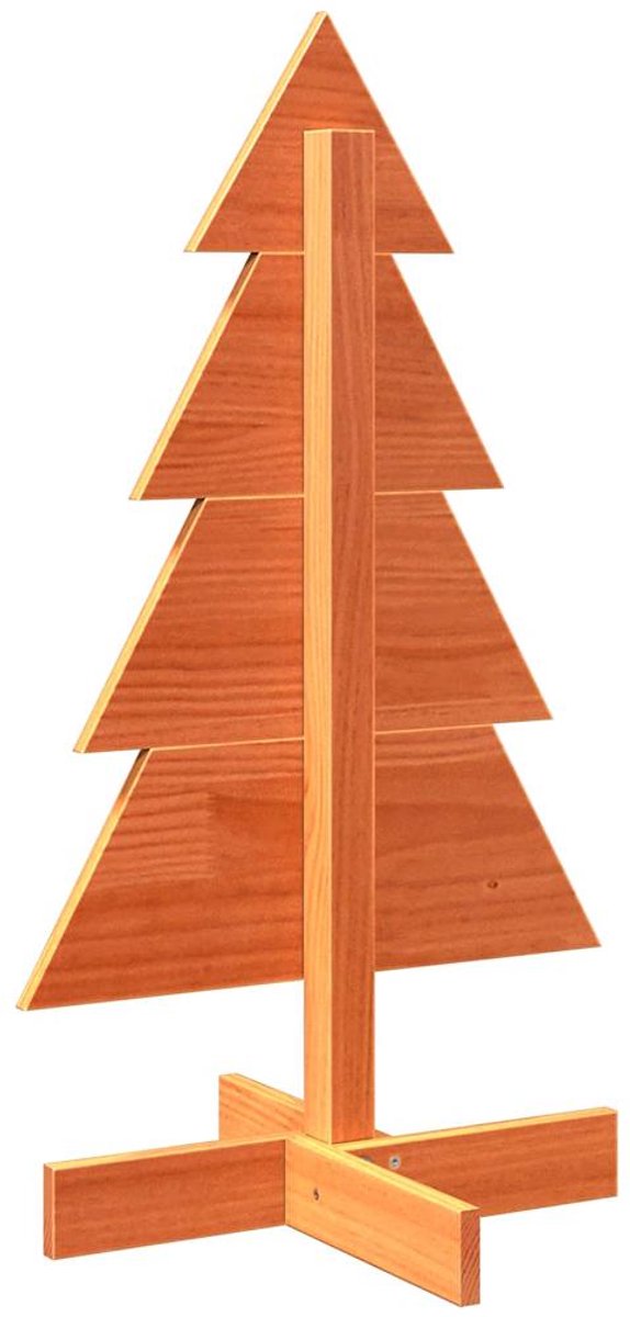 vidaXL Houten Kerstboom 80 cm massief grenenhout wasbruin