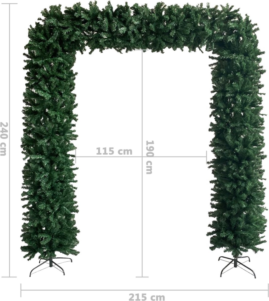 vidaXL Kerstboog 240 cm groen