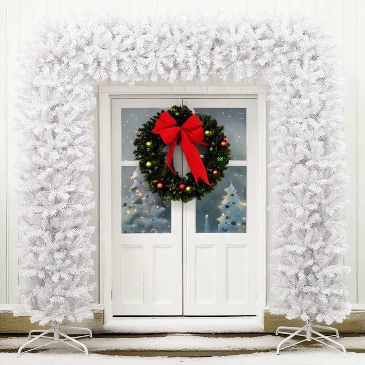 vidaXL Kerstboog 240 cm wit