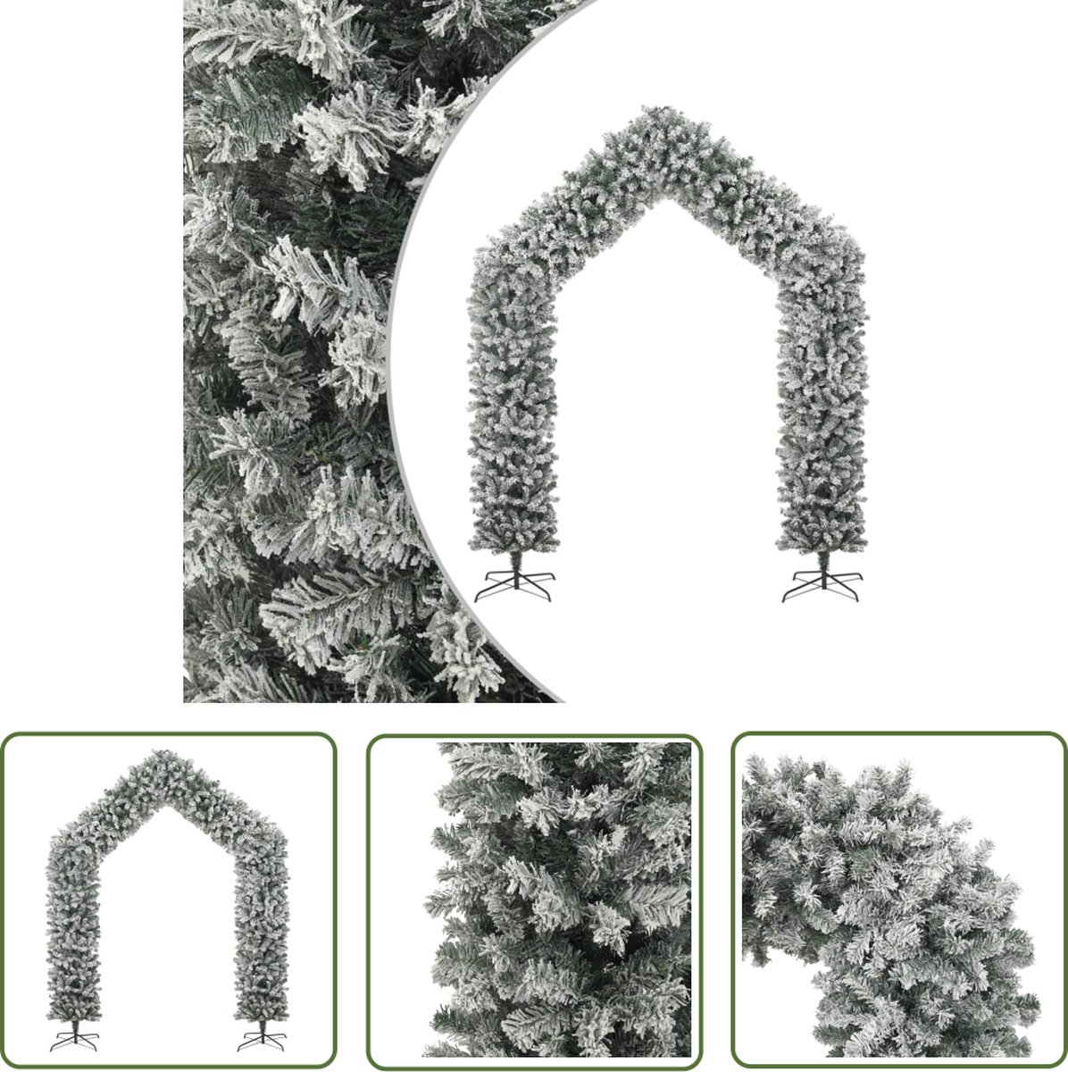 vidaXL Kerstboog met Sneeuwvlokken 270 cm