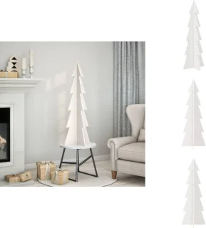 vidaXL Kerstboom 112 cm massief grenenhout wit