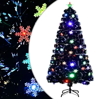 vidaXL Kerstboom 120 cm glasvezel zwart