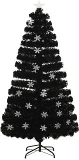 vidaXL Kerstboom 120 cm glasvezel zwart