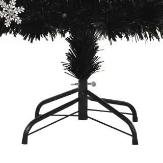 vidaXL Kerstboom 120 cm glasvezel zwart