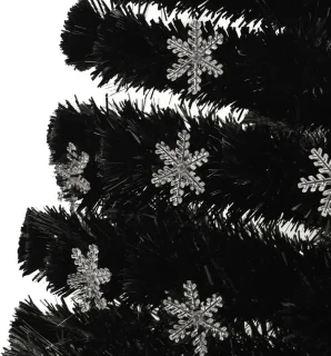 vidaXL Kerstboom 120 cm glasvezel zwart