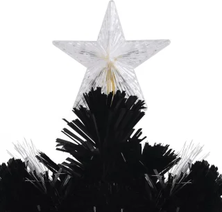 vidaXL Kerstboom 120 cm glasvezel zwart