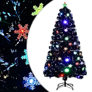 vidaXL Kerstboom 120 cm glasvezel zwart