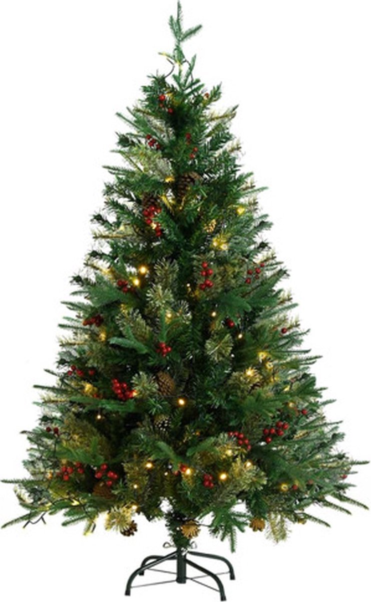 vidaXL Kerstboom 120 cm PVC/PE met LED