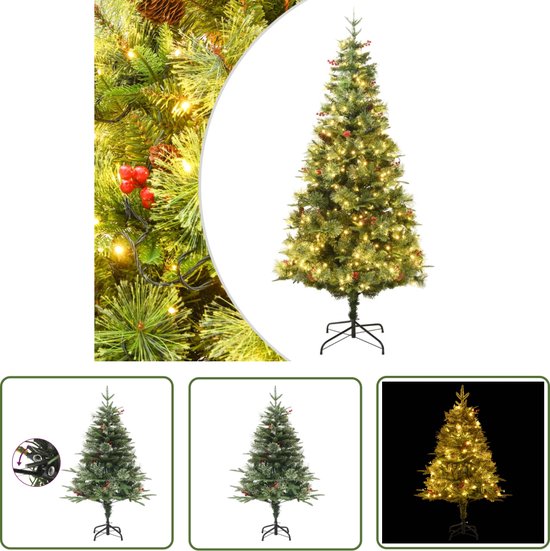 vidaXL Kerstboom 120 cm PVC/PE met LED