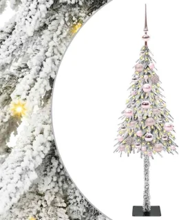 vidaXL kerstboom 120 cm wit, PE en staal