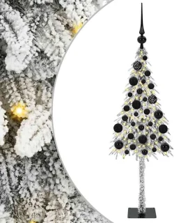 vidaXL kerstboom 120 cm, wit, van PE en staal