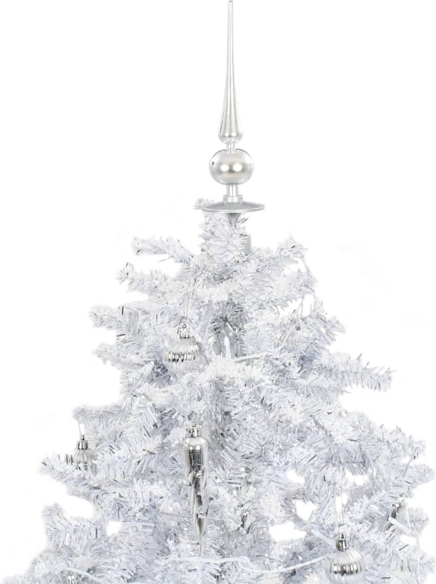 vidaXL Kerstboom 140 cm wit met paraplubasis