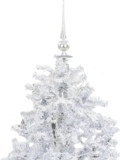 vidaXL Kerstboom 140 cm wit met paraplubasis