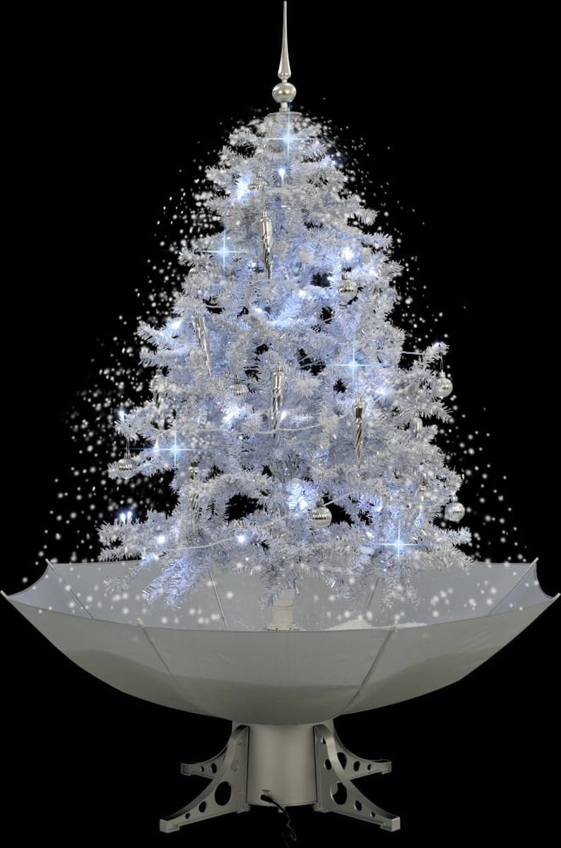 vidaXL Kerstboom 140 cm wit met paraplubasis