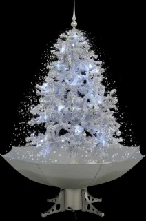 vidaXL Kerstboom 140 cm wit met paraplubasis