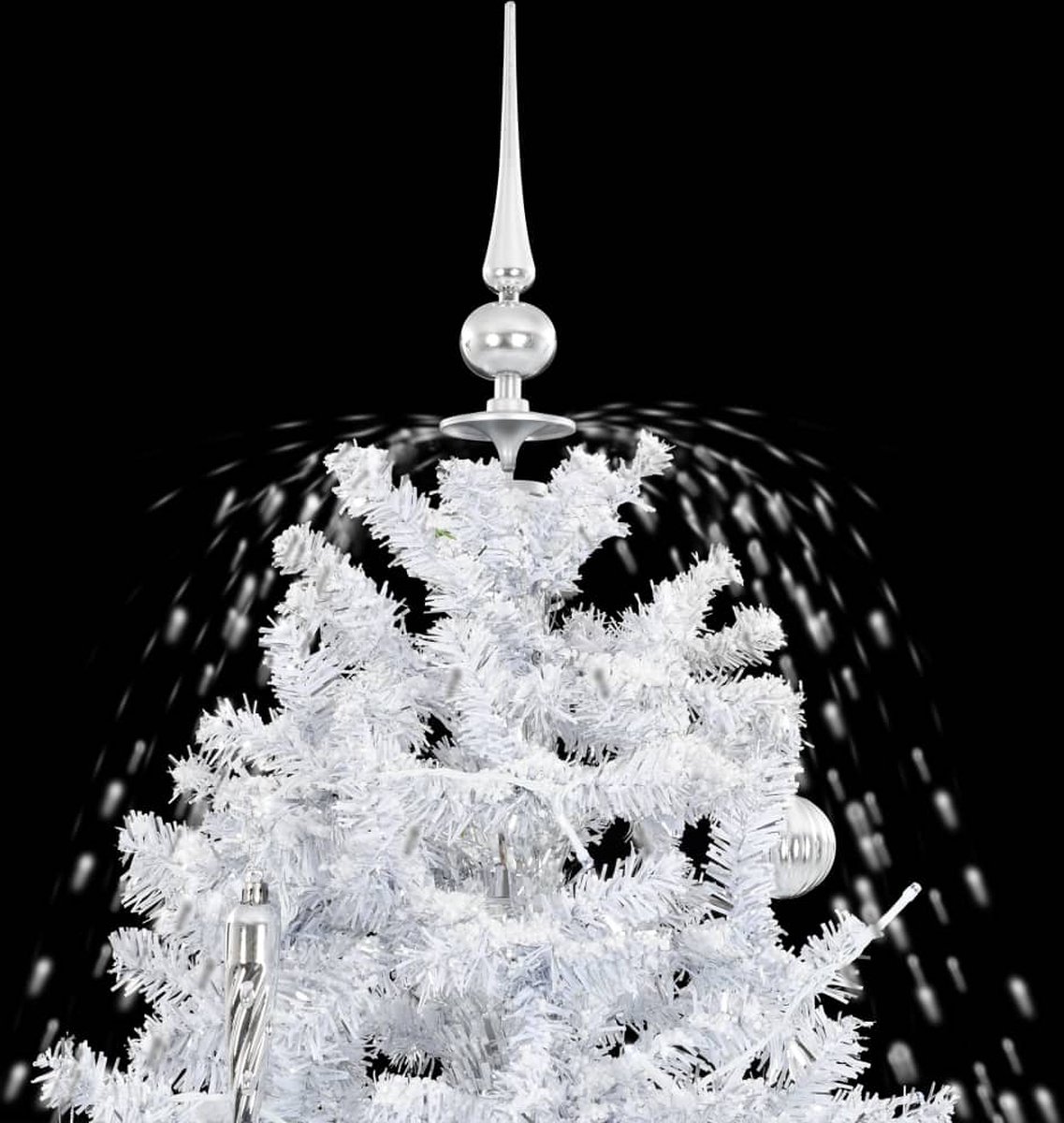 vidaXL Kerstboom 140 cm wit met paraplubasis