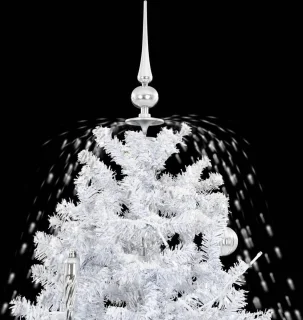 vidaXL Kerstboom 140 cm wit met paraplubasis