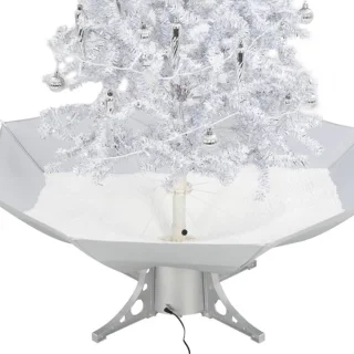 vidaXL Kerstboom 140 cm wit met paraplubasis